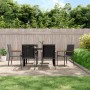 Sillas de jardín 6 uds textilene y acero negro 55x61,5x90 cm by , Garden chairs - Ref: Foro24-3187086, Price: 273,15 €, Disco...