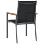 Sillas de jardín 6 uds textilene y acero negro 55x61,5x90 cm by , Garden chairs - Ref: Foro24-3187086, Price: 273,15 €, Disco...