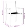 Sillas de jardín 6 uds textilene y acero negro 55x61,5x90 cm by , Garden chairs - Ref: Foro24-3187086, Price: 273,15 €, Disco...