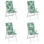 Cojines de silla de respaldo alto 4 uds tela estampado de hojas von , Kissen für Stühle und Sofas - Ref: Foro24-361245, Preis...