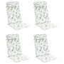 Cojines silla respaldo alto 4 uds tela Oxford estampado hojas de , Cojines para sillas y sofás - Ref: Foro24-361929, Precio: ...