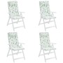 Cojines silla respaldo alto 4 uds tela Oxford estampado hojas de , Cojines para sillas y sofás - Ref: Foro24-361929, Precio: ...