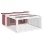 Conejera de madera maciza de pino moca 117,5x97x47,5 cm von , Käfige und Lebensräume für Kleintiere - Ref: Foro24-172288, Pre...