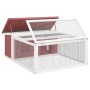 Conejera de madera maciza de pino moca 117,5x97x47,5 cm von , Käfige und Lebensräume für Kleintiere - Ref: Foro24-172288, Pre...