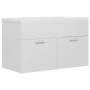 Glossy white engineered wood cabinet with sink by vidaXL, bathroom vanities - Ref: Foro24-3070835, Price: 187,28 €, Discount: %