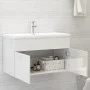 Glossy white engineered wood cabinet with sink by vidaXL, bathroom vanities - Ref: Foro24-3070835, Price: 183,63 €, Discount: %