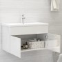 Glänzend weißer Waschbeckenunterschrank aus Holzwerkstoff von vidaXL, Badezimmerwaschtische - Ref: Foro24-3070835, Preis: 188...