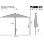Madison Sombrilla de jardín Mykanos verde 250 cm von , Sonnenschirme - Ref: Foro24-447162, Preis: 122,28 €, Rabatt: %