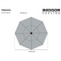 Madison Sombrilla de jardín Mykanos verde 250 cm de , Sombrillas - Ref: Foro24-447162, Precio: 122,20 €