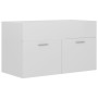 Glänzend weißer Waschbeckenunterschrank aus Holzwerkstoff von vidaXL, Badezimmerwaschtische - Ref: Foro24-3070835, Preis: 188...