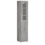 Aparador alto madera contrachapada gris Sonoma 34,5x34x180 cm by , Sideboards - Ref: Foro24-3199167, Price: 95,52 €, Discount: %