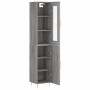 Aparador alto madera contrachapada gris Sonoma 34,5x34x180 cm by , Sideboards - Ref: Foro24-3199167, Price: 95,52 €, Discount: %