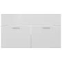 Glossy white engineered wood cabinet with sink by vidaXL, bathroom vanities - Ref: Foro24-3070835, Price: 183,63 €, Discount: %
