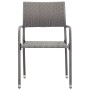 Juego de comedor para jardín 5 piezas ratán sintético gris by , Garden sets - Ref: Foro24-3156754, Price: 231,19 €, Discount: %