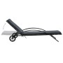 Tumbona con cojín y ruedas ratán sintético gris antracita by , Loungers - Ref: Foro24-47746, Price: 161,22 €, Discount: %