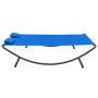 Tumbona de exterior de tela azul de , Camas para exteriores - Ref: Foro24-313531, Precio: 98,82 €, Descuento: %
