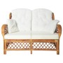 Sofá de 2 plazas de ratán marrón claro von , Sofas - Ref: Foro24-325474, Preis: 385,20 €, Rabatt: %