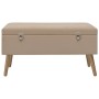 Banco con compartimento de terciopelo beige 80 cm von , Bänke für Hallen und Lager - Ref: Foro24-329933, Preis: 97,04 €, Raba...