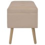 Banco con compartimento de terciopelo beige 80 cm von , Bänke für Hallen und Lager - Ref: Foro24-329933, Preis: 97,04 €, Raba...
