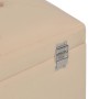 Banco con compartimento de terciopelo beige 80 cm von , Bänke für Hallen und Lager - Ref: Foro24-329933, Preis: 97,04 €, Raba...