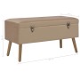 Banco con compartimento de terciopelo beige 80 cm von , Bänke für Hallen und Lager - Ref: Foro24-329933, Preis: 97,04 €, Raba...