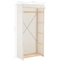 Armario de tela blanco 79x40x170 cm von , Kleiderschränke - Ref: Foro24-248192, Preis: 91,33 €, Rabatt: %