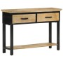 Mesa consola madera maciza de mango rugosa 110x30x75 cm de , Mesas auxiliares - Ref: Foro24-351618, Precio: 230,48 €, Descuen...