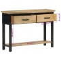Mesa consola madera maciza de mango rugosa 110x30x75 cm de , Mesas auxiliares - Ref: Foro24-351618, Precio: 230,48 €, Descuen...