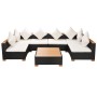 Muebles de jardín y cojines 7 piezas ratán sintético negro von , Gartensets - Ref: Foro24-42751, Preis: 852,26 €, Rabatt: %