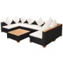 Muebles de jardín y cojines 7 piezas ratán sintético negro von , Gartensets - Ref: Foro24-42751, Preis: 852,26 €, Rabatt: %