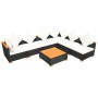 Muebles de jardín y cojines 7 piezas ratán sintético negro von , Gartensets - Ref: Foro24-42751, Preis: 852,26 €, Rabatt: %