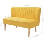 Sofá de tela amarillo 117x55,5x77 cm von , Sofas - Ref: Foro24-244074, Preis: 267,89 €, Rabatt: %