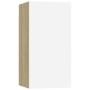 Mueble de TV 2 uds contrachapada blanco y roble 30,5x30x60 cm von , TV-Möbel - Ref: Foro24-803337, Preis: 73,54 €, Rabatt: %