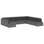Sofá seccional de 2 plazas de ratán sintético gris by , Modular outdoor sofas - Ref: Foro24-49523, Price: 176,28 €, Discount: %