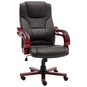 Silla de oficina de cuero auténtico marrón de , Sillas de oficina - Ref: Foro24-20560, Precio: 280,16 €, Descuento: %