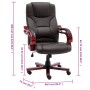 Silla de oficina de cuero auténtico marrón de , Sillas de oficina - Ref: Foro24-20560, Precio: 280,16 €, Descuento: %