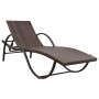 Tumbona de jardín con cojín ratán sintético marrón von , Liegen - Ref: Foro24-42883, Preis: 116,26 €, Rabatt: %