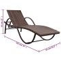 Tumbona de jardín con cojín ratán sintético marrón von , Liegen - Ref: Foro24-42883, Preis: 116,26 €, Rabatt: %