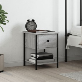 Mesita de noche madera de ingeniería gris Sonoma 34x35,5x45 cm by , Nightstands - Ref: Foro24-825859, Price: 41,47 €, Discoun...