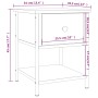 Mesita de noche madera de ingeniería gris Sonoma 34x35,5x45 cm by , Nightstands - Ref: Foro24-825859, Price: 42,16 €, Discoun...