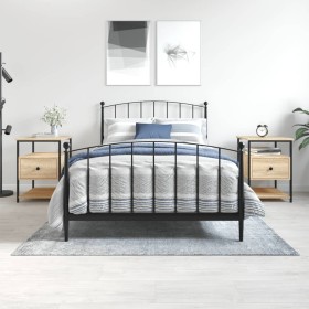 Mesitas noche 2 uds madera ingeniería roble Sonoma 40x42x56 cm by , Nightstands - Ref: Foro24-826026, Price: 97,45 €, Discoun...