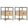 Mesitas noche 2 uds madera ingeniería roble Sonoma 40x42x56 cm by , Nightstands - Ref: Foro24-826026, Price: 97,45 €, Discoun...