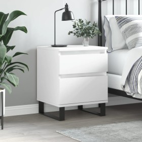 Mesita de noche madera contrachapada blanco 40x35x50 cm by , Nightstands - Ref: Foro24-830684, Price: 58,20 €, Discount: %