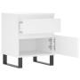 Mesita de noche madera contrachapada blanco 40x35x50 cm de , Mesitas de noche - Ref: Foro24-830684, Precio: 59,21 €, Descuent...