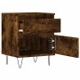 Mesita de noche madera de ingeniería roble ahumado 40x35x50 cm by , Nightstands - Ref: Foro24-830678, Price: 40,08 €, Discoun...