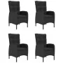 Black 5-Piece Garden Dining Set by vidaXL, Garden sets - Ref: Foro24-3068742, Price: 655,46 €, Discount: %