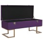 Banco con compartimento 105 cm morado de terciopelo von , Bänke für Hallen und Lager - Ref: Foro24-247572, Preis: 141,52 €, R...