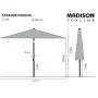 Madison Sombrilla de jardín Elba gris 300 cm by , Umbrellas - Ref: Foro24-447155, Price: 116,01 €, Discount: %