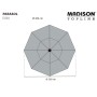 Madison Sombrilla de jardín Elba gris 300 cm by , Umbrellas - Ref: Foro24-447155, Price: 116,01 €, Discount: %
