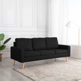Sofá de 3 plazas de tela negro by , Sofas - Ref: Foro24-288722, Price: 401,93 €, Discount: %